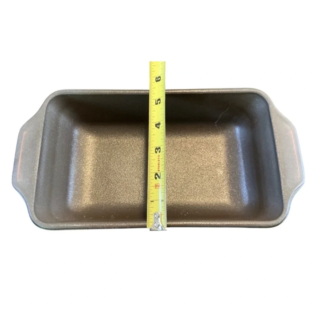Pyrex Loaf Pan 1.5 Qt‎ Brown Autumn Harvest Wheat Vtg Bakeware 442 small imperf